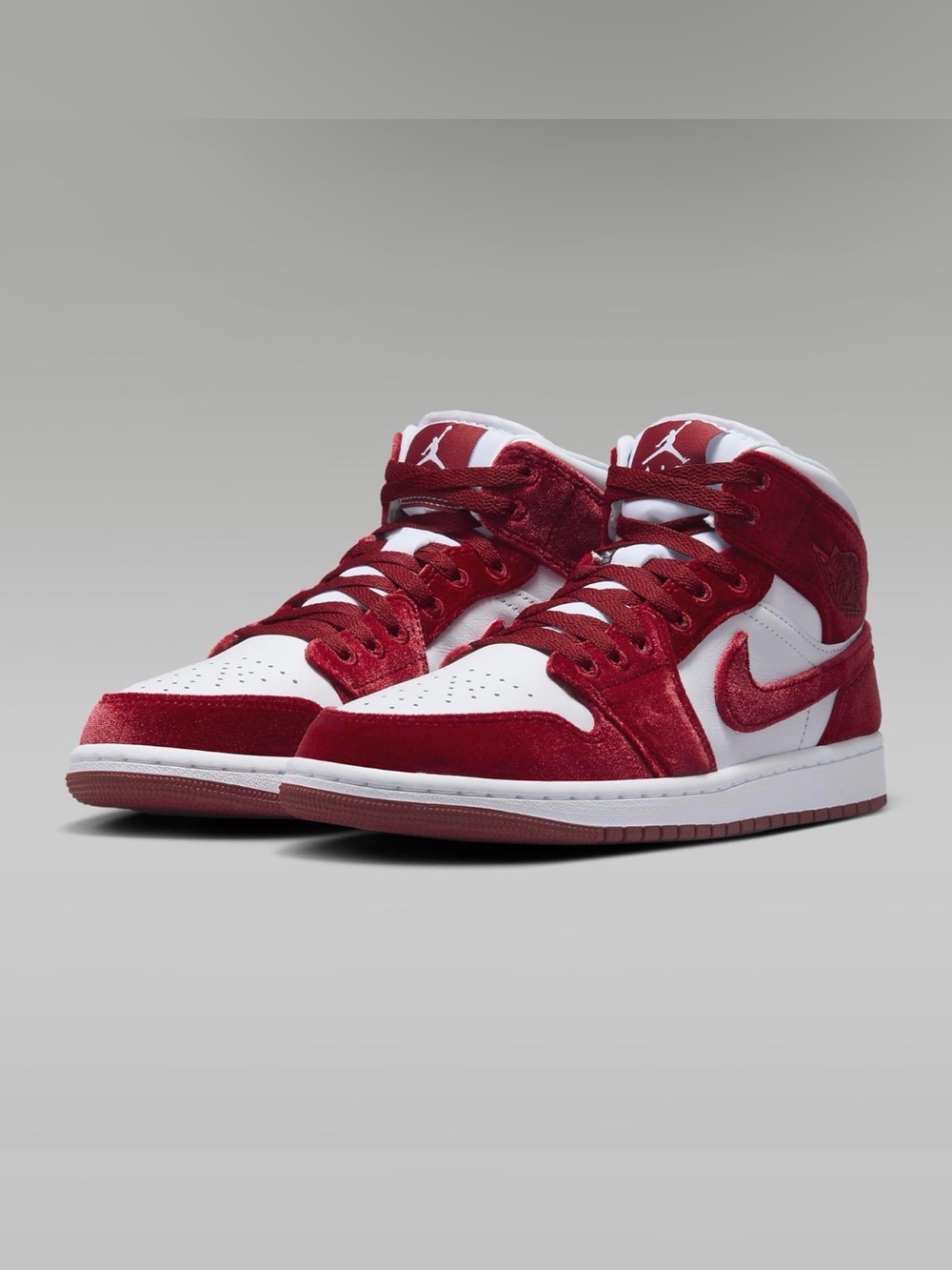 Nike Kids Red and White High-Top Sneakers